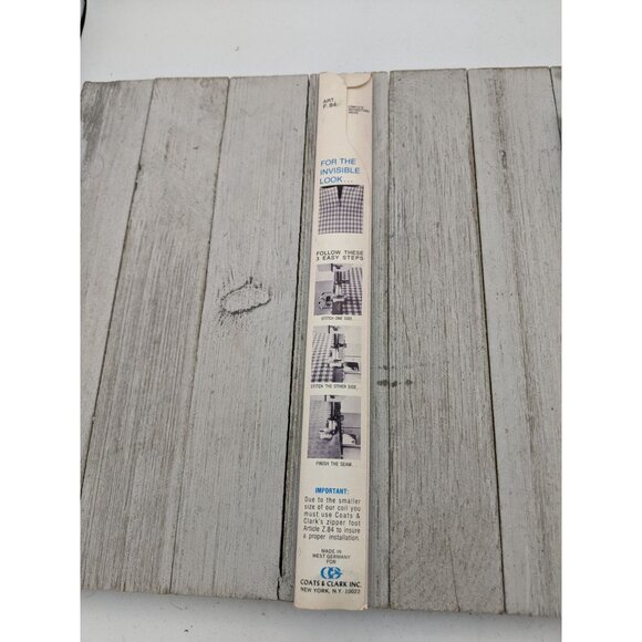 Vintage J&P Coats Polyester Invisible Zipper 12"-14" Ciel Blue 3 - Picture 4 of 4